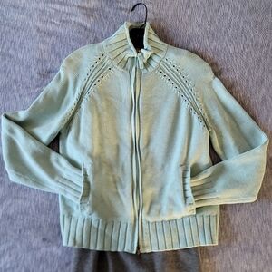 Eddie Bauer Cotton Mint Knit Sweater